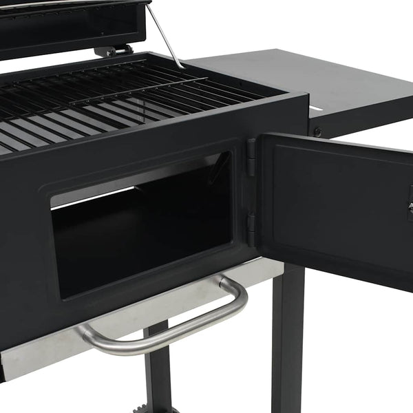 vidaXL 3-in-1 Outdoor Pizza Oven & Grill Black
