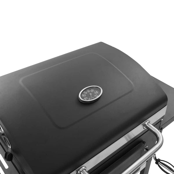 vidaXL 3-in-1 Outdoor Pizza Oven & Grill Black