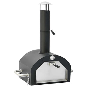 vidaXL 3-in-1 Outdoor Pizza Oven & Grill Black