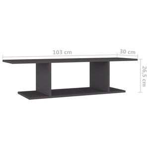 vidaXL TV Wall Cabinet Grey 103x30x26.5 cm