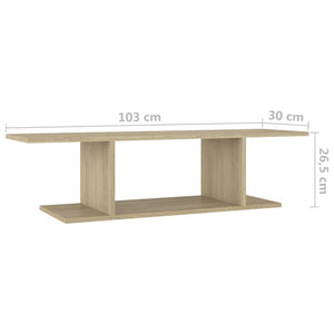 vidaXL TV Wall Cabinet Sonoma Oak 103x30x26.5 cm
