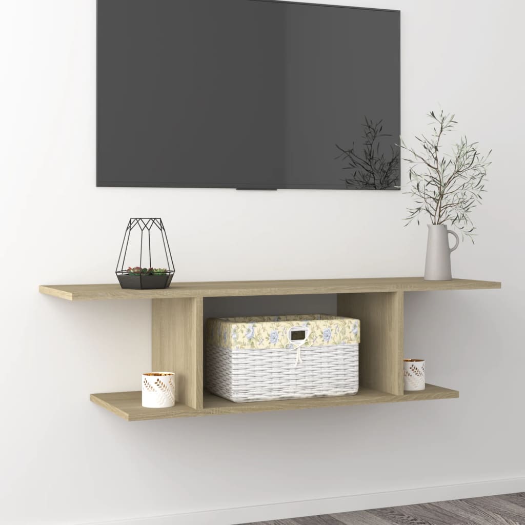 vidaXL TV Wall Cabinet Sonoma Oak 103x30x26.5 cm