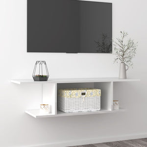 vidaXL High Gloss White TV Wall Cabinet 103x30x26.5 cm
