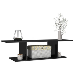 vidaXL High Gloss Black TV Wall Cabinet 103x30x26.5 cm