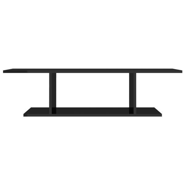 vidaXL High Gloss Black TV Wall Cabinet 103x30x26.5 cm