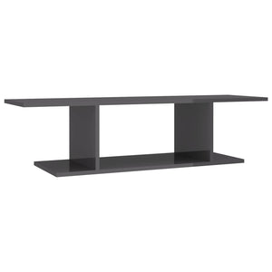 vidaXL TV Wall Cabinet High Gloss Grey 103x30x26.5 cm