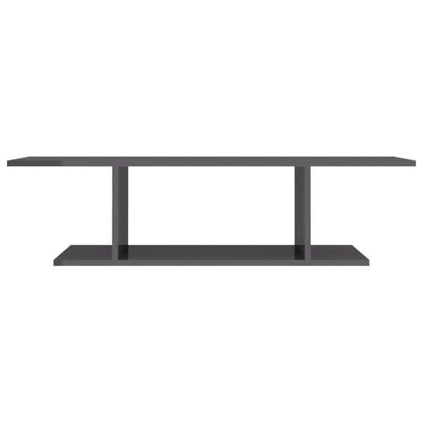 vidaXL TV Wall Cabinet High Gloss Grey 103x30x26.5 cm