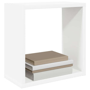 vidaXL Cube Shelves 2 pcs White 30x15x30 cm