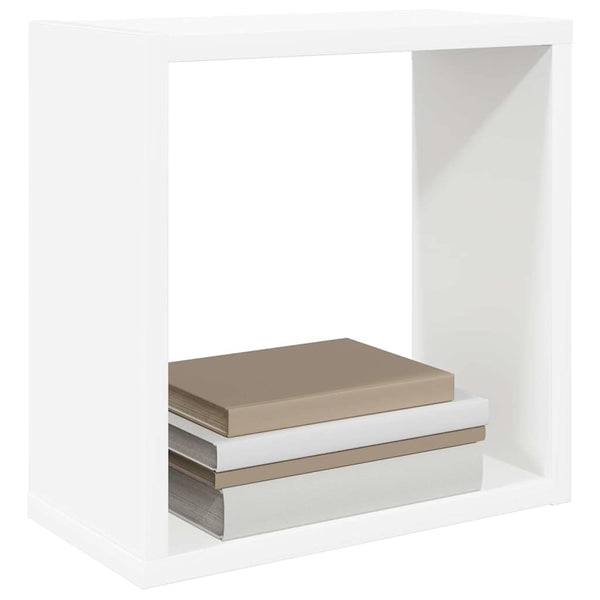 vidaXL Cube Shelves 2 pcs White 30x15x30 cm