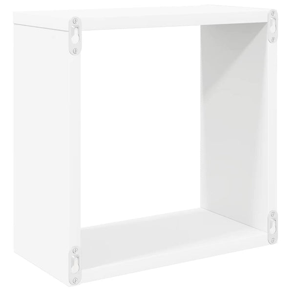 vidaXL Cube Shelves 2 pcs White 30x15x30 cm