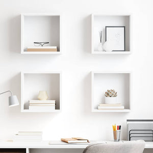 vidaXL Cube Storage Units 4 pcs. White 30x15x30 cm
