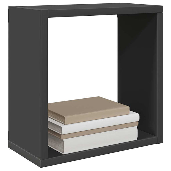 vidaXL Cube Storage Units 2 pcs Grey 30x15x30 cm