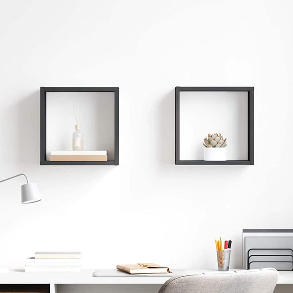 vidaXL Cube Storage Units 2 pcs Grey 30x15x30 cm