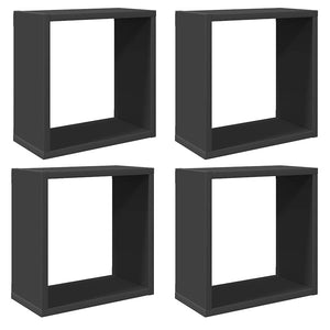 vidaXL Cube Shelves 4 pcs. Gray 30x15x30 cm