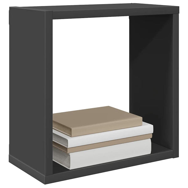 vidaXL Cube Shelves 6 pcs. Grey 30x15x30 cm