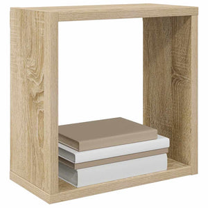 vidaXL Cube Shelves 2 pcs Sonoma Oak 30x15x30 cm