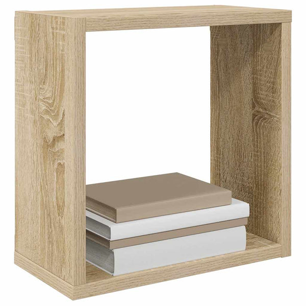 vidaXL Cube Shelves 2 pcs Sonoma Oak 30x15x30 cm