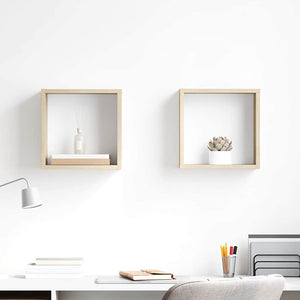 vidaXL Cube Shelves 2 pcs Sonoma Oak 30x15x30 cm
