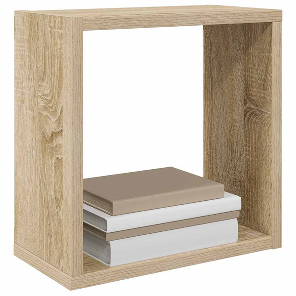 vidaXL Cube Shelves 4 pcs Sonoma Oak 30x15x30 cm