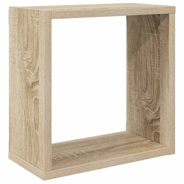 vidaXL Cube Shelves 4 pcs Sonoma Oak 30x15x30 cm