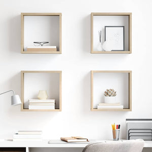 vidaXL Cube Shelves 4 pcs Sonoma Oak 30x15x30 cm