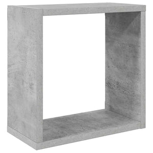 vidaXL Cube Shelves 2 pcs Concrete Grey 30x15x30 cm