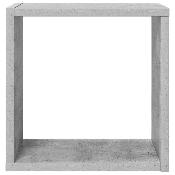 vidaXL Cube Shelves 2 pcs Concrete Grey 30x15x30 cm