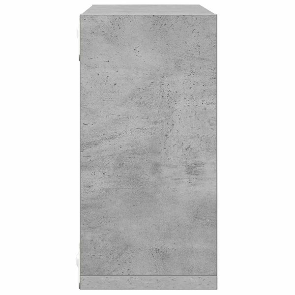 vidaXL Cube Shelves 2 pcs Concrete Grey 30x15x30 cm