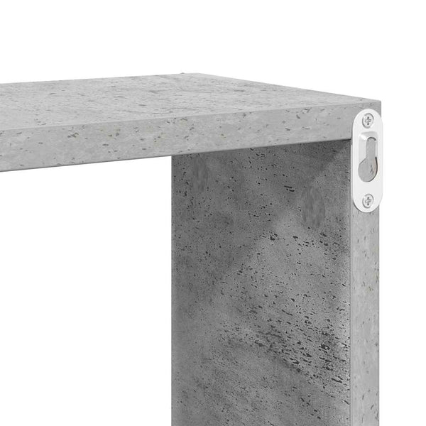vidaXL Cube Shelves 2 pcs Concrete Grey 30x15x30 cm