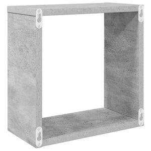 vidaXL Cube Shelves 6 pcs Concrete Gray 30x15x30 cm