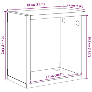 vidaXL Cube Shelves 6 pcs Concrete Gray 30x15x30 cm