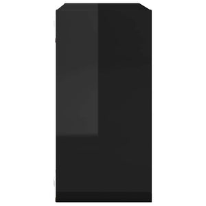 vidaXL Cube Shelves 4 pcs. High Gloss Black 30x15x30 cm