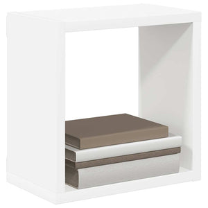 vidaXL Cube Shelves 2 pcs White 26x15x26 cm