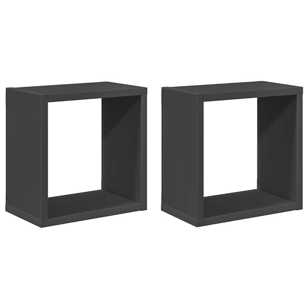 vidaXL Cube Storage Units 2 pcs Grey 26x15x26 cm