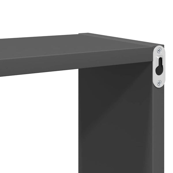 vidaXL Cube Storage Units 2 pcs Grey 26x15x26 cm
