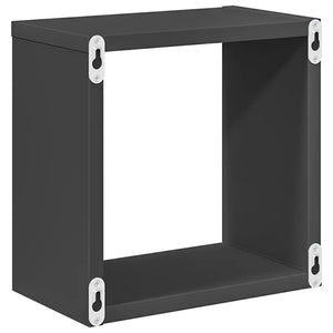 vidaXL Cube Shelves 4 pcs. Grey 26x15x26 cm
