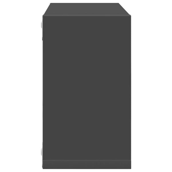 vidaXL Cube Shelves 6 pcs. Grey 26x15x26 cm