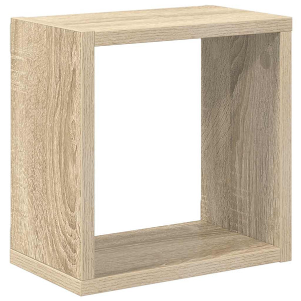 vidaXL Cube Shelves 2 pcs Sonoma Oak 26x15x26 cm