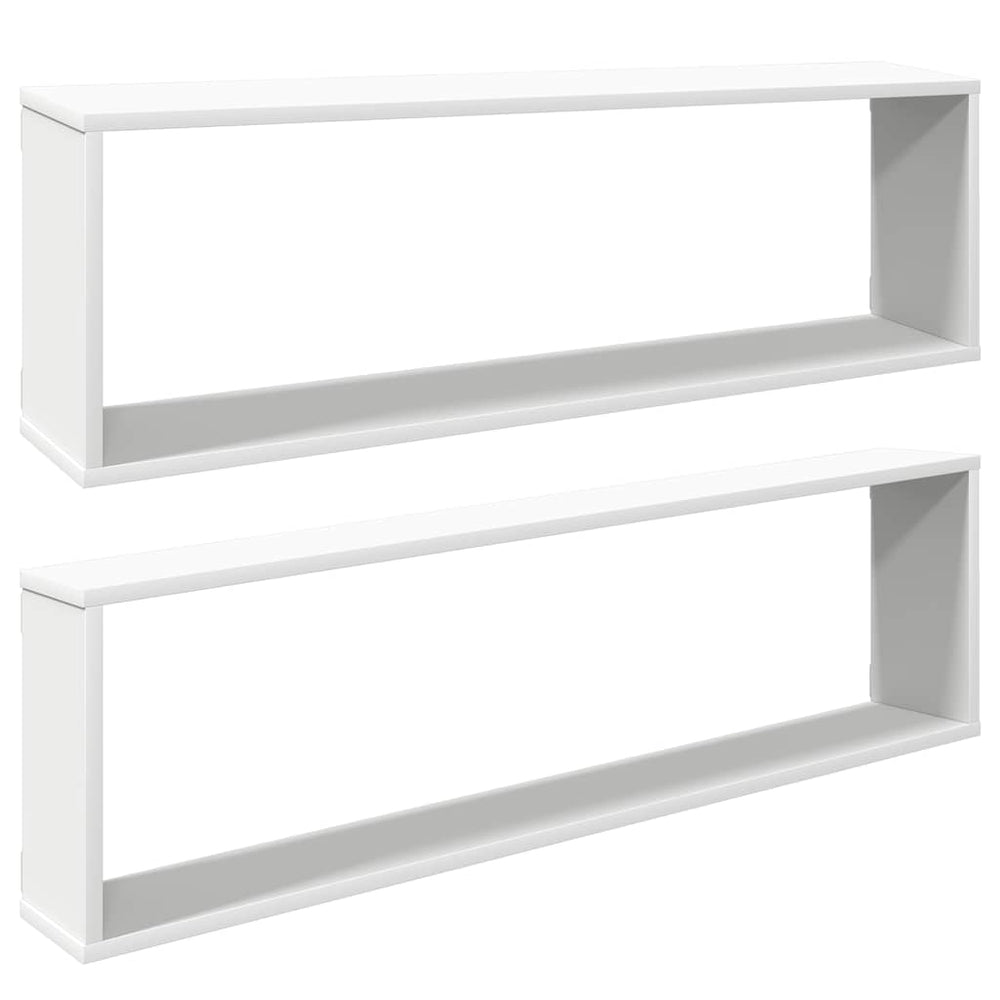 Weiße Würfelregale, 2er Set
