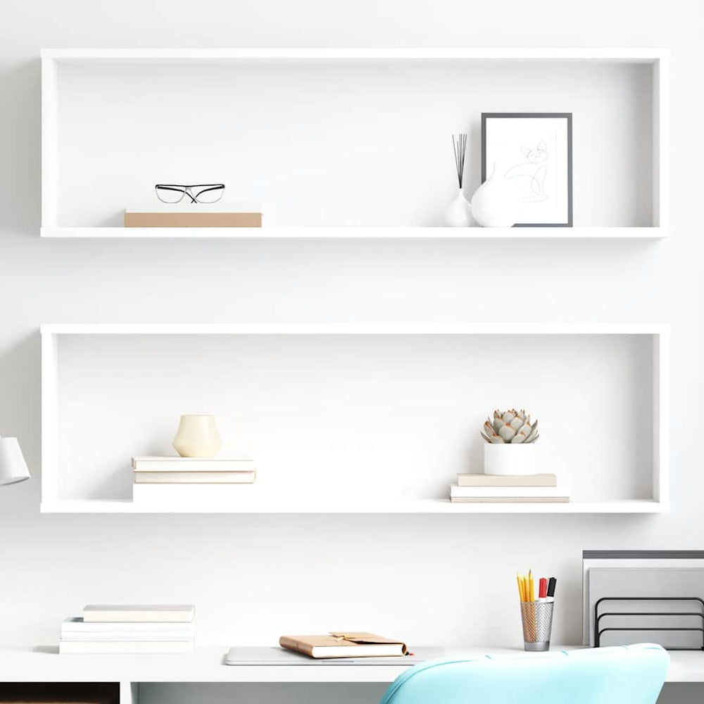 Weiße Würfelregale, 2er Set