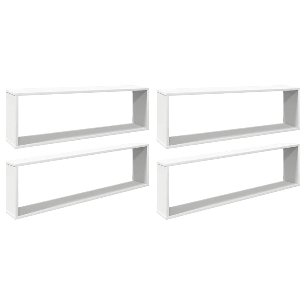 Weiße Würfelregale, 4er Set