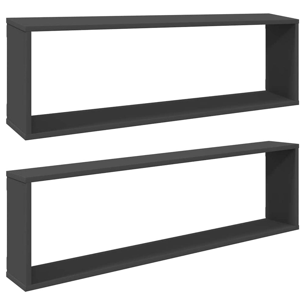 Graue Würfelregale, 2er Set