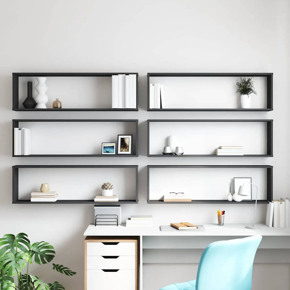 Würfelregale Grau, 6er Set