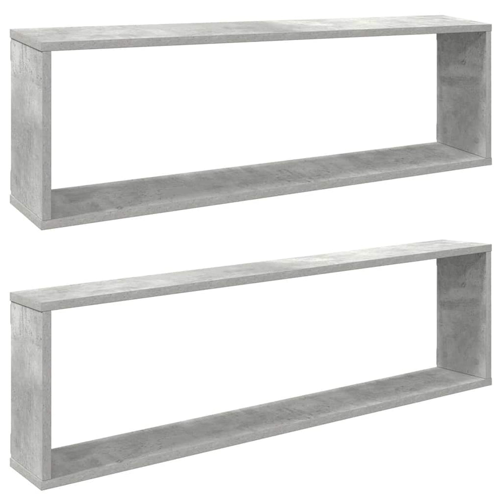 Betongraue Würfelregale, 2er Set