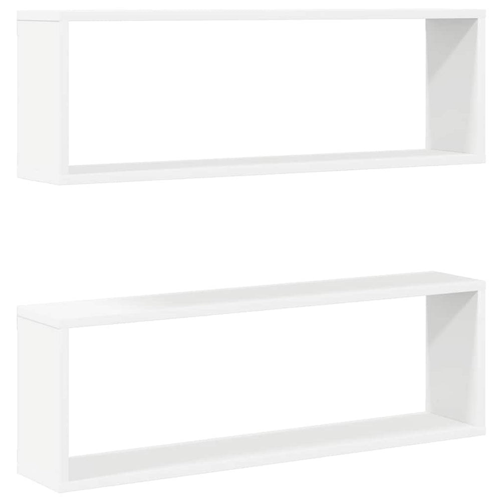 Weiße Würfelregale, 2er Set