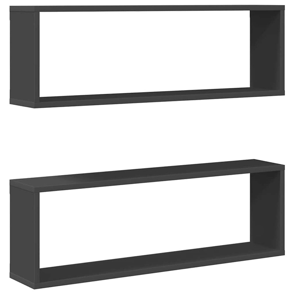 Graue Würfelregale, 2er Set