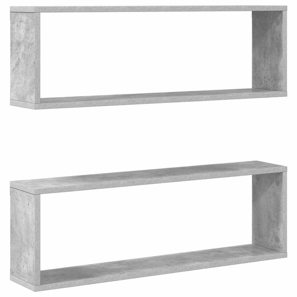 Betongraue Würfelregale, 2er-Set