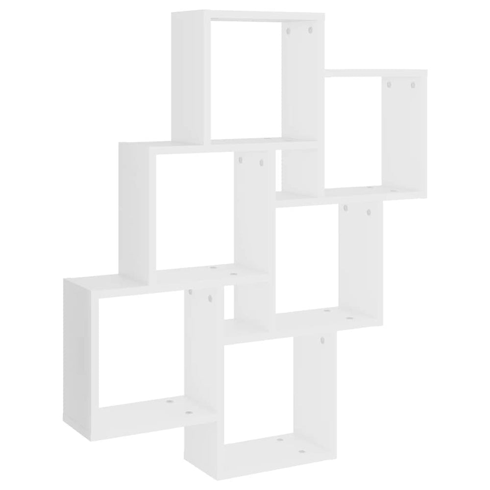 vidaXL Cube Shelf White 78x15x93 cm Engineered Wood