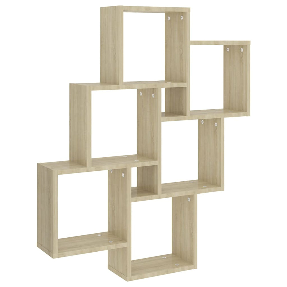 vidaXL Cube Storage Unit Sonoma Oak 78x15x93 cm Engineered Wood
