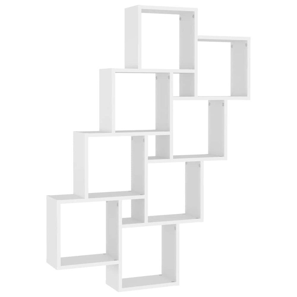 vidaXL Cube Storage Unit White 90x15x119 cm Engineered Wood